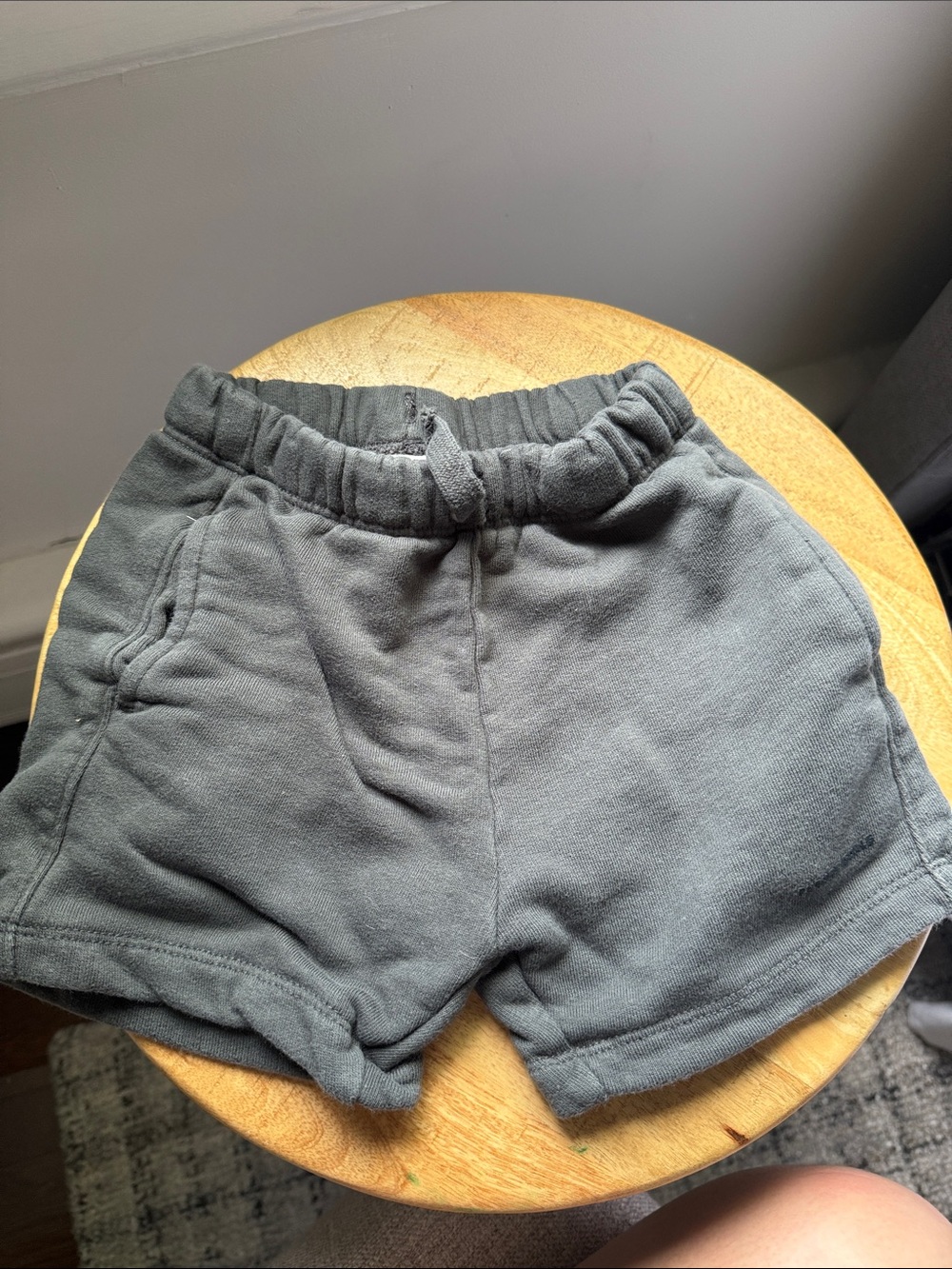 Zara Kids Charcoal Gray Elastic-Waist Shorts